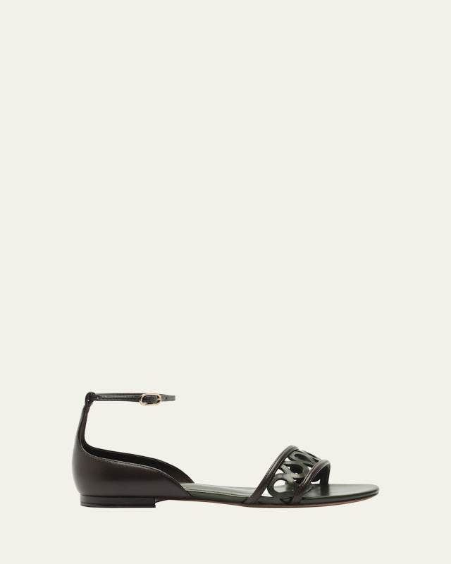 Dakota Leather Ankle-Strap Sandals